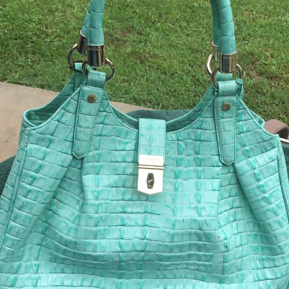 🎉🎉🎉💙HOST PICK NWT Color Mint La Scala Brahmin - Picture 5 of 8